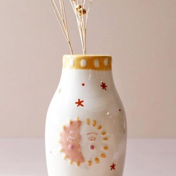 Unique Ceramic Vase, Cute Boho Decor