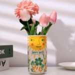 Handmade Sunburst Ceramic Vase | Colorful Boho Home Decor & Gift