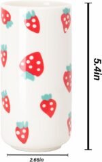 Ceramic Strawberry Vase | Whimsical Table Centerpiece & Summer Home Decor - Image 2