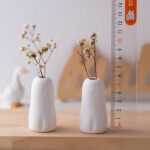 Set of 5 Ghost Ceramic Bud Vases | Halloween Decor & Gothic Wedding Favors - Image 2