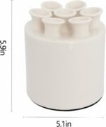 White Ceramic Tulip Vase - Modern Home Decor for Tables, Shelves & Gifts - Image 2