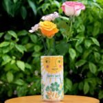 Handmade Sunburst Ceramic Vase | Colorful Boho Home Decor & Gift - Image 2