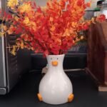 Handcrafted Ceramic Duck Vase | Modern White Table Decor & Unique Flower Holder - Image 2