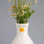 Handcrafted Ceramic Duck Vase | Modern White Table Decor & Unique Flower Holder - Image 4