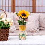 Handmade Sunburst Ceramic Vase | Colorful Boho Home Decor & Gift - Image 3