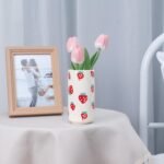 Ceramic Strawberry Vase | Whimsical Table Centerpiece & Summer Home Decor - Image 4