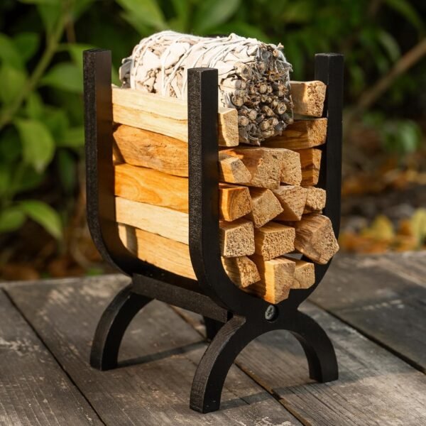 Handmade Palo Santo Holder - Pine Wood Altar Burner for Sage & Meditation