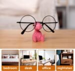 Dinosaur Glasses Holder Set - 4 Colorful Resin Organizers for Nightstands & Desks - Image 3