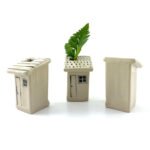 3-Piece Ceramic House Bud Vase Set | Mini Centerpieces for Flowers & Table Decor - Image 2