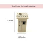 3-Piece Ceramic House Bud Vase Set | Mini Centerpieces for Flowers & Table Decor - Image 5