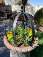 Large Round Black Metal Garden Trellis | Outdoor Climbing Plant Support & Decor - Image 2